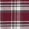 Takkikangas ruudullisella turkiskääntöpuolella – bordeauxin punainen/savenharmaa,  thumbnail number 1