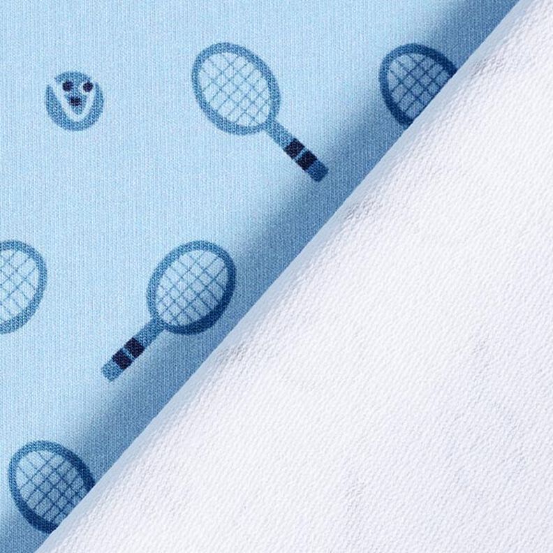 French Terry Kesäcollege Retro Tennis  | PETIT CITRON – vaaleansininen,  image number 7