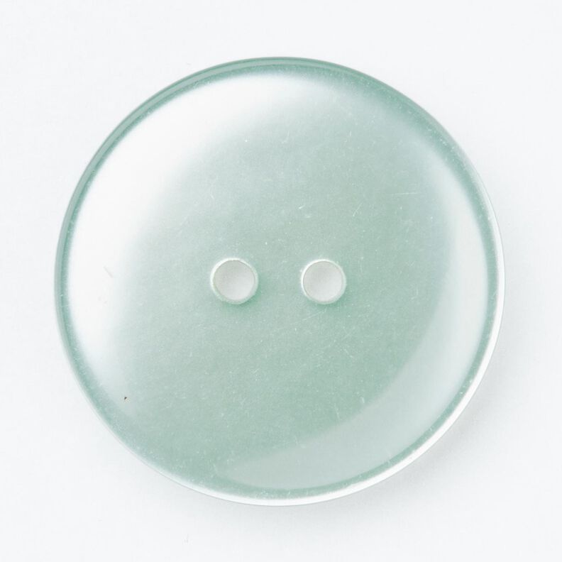 2-reikäinen kiiltävä nappi [Ø 25 mm] – vaalea minttu,  image number 1