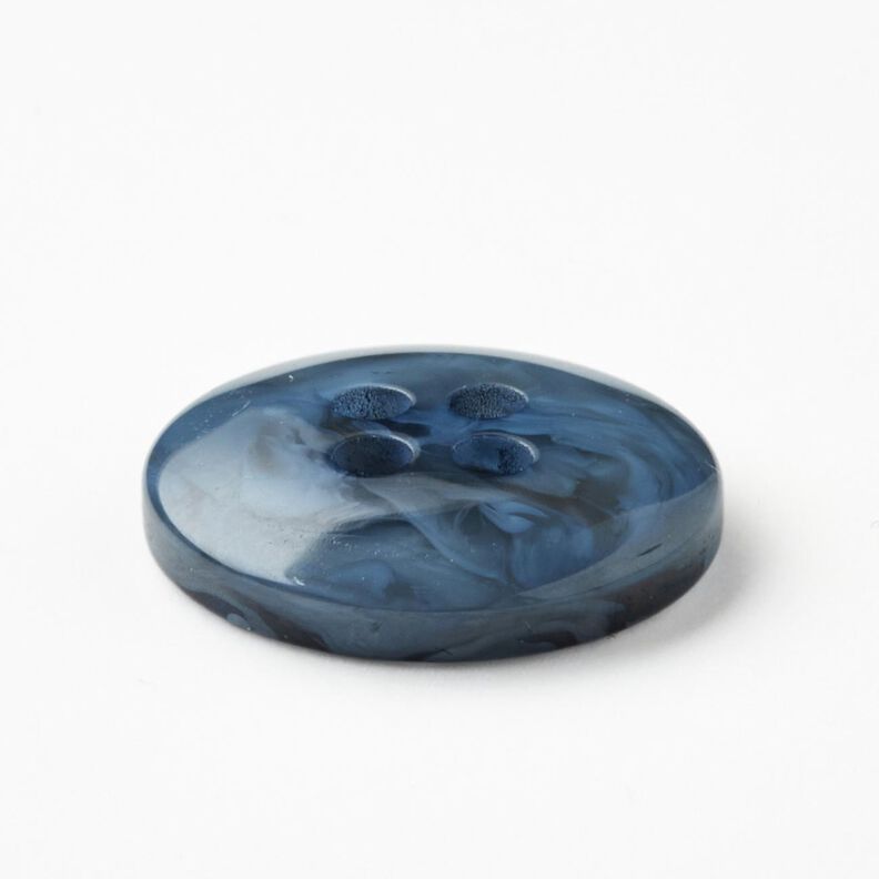 4-reikäinen marmorikuvioinen nappi [Ø 15 mm] – briljantin sininen,  image number 3