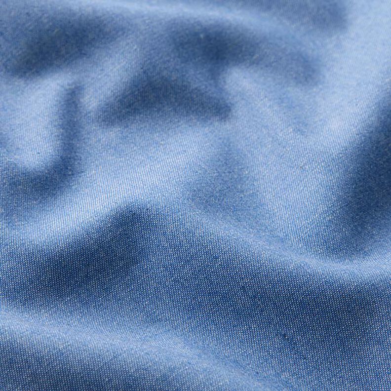 Puuvillainen chambray Farkkutyyli – sininen,  image number 2
