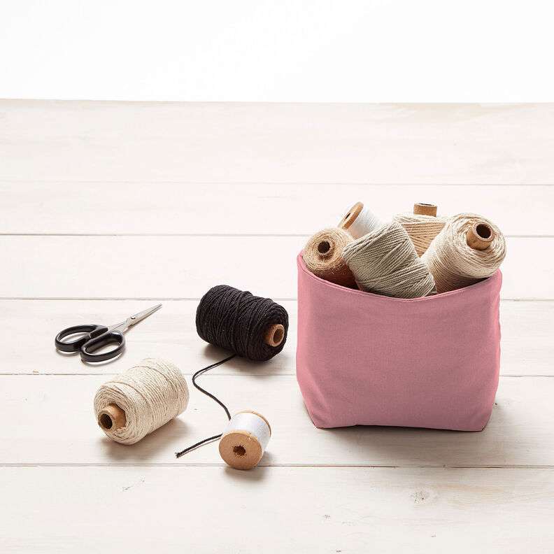 Puuvillakangas Kretonki Yksivärinen – tumma vanharoosa,  image number 7