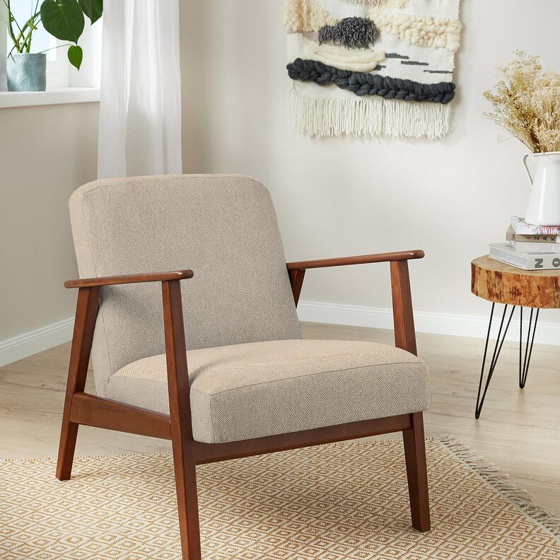 Verhoilukangas Meleerattu pehmeä – tumma beige,  image number 5