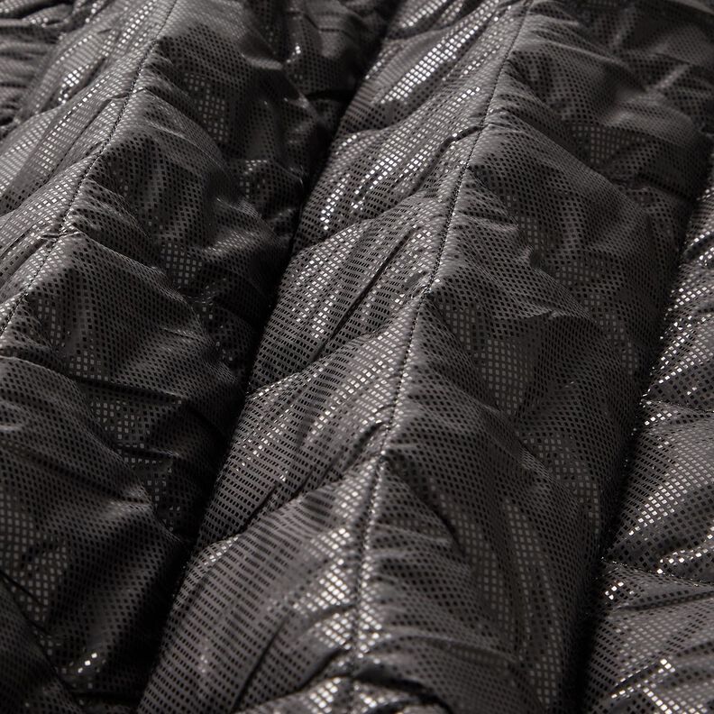 Tikkikangas kevyesti hohtavat vinoneliöt – musta,  image number 2