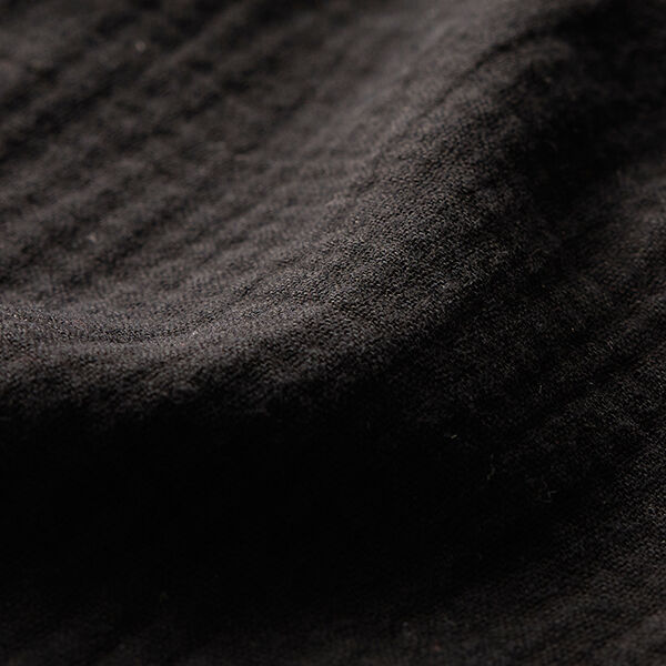 Musliini-/kaksikerroksinen kangas – musta,  image number 3