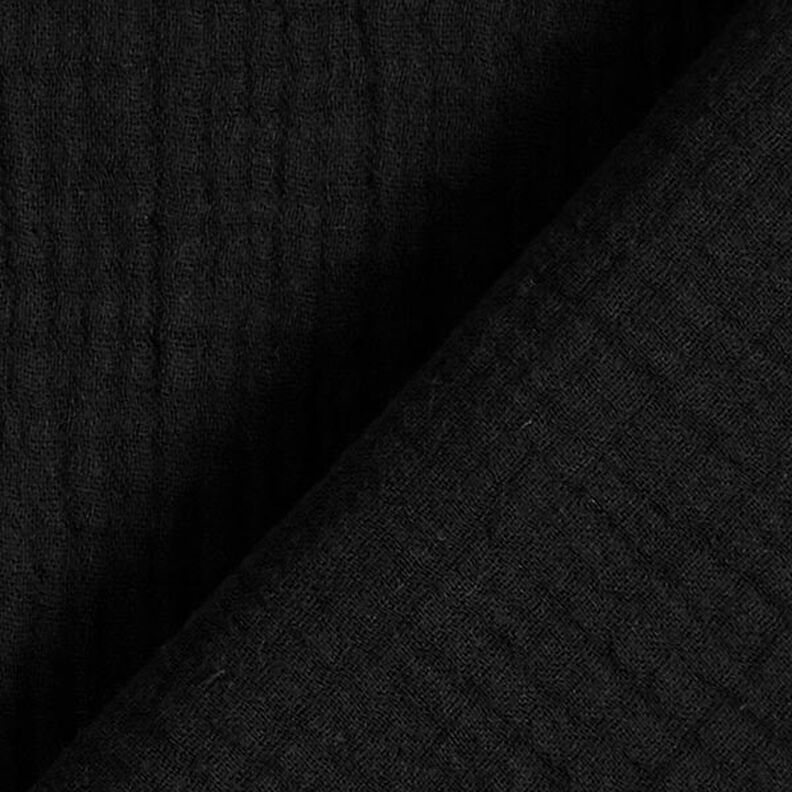 GOTS Musliini-/kaksikerroksinen kangas | Tula – musta,  image number 4