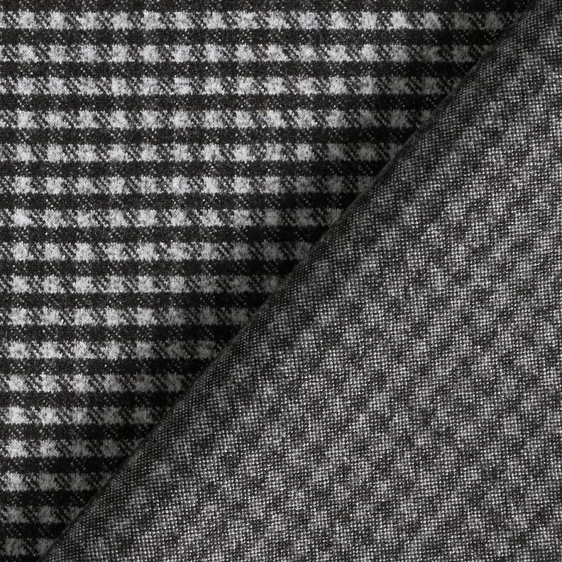 Takkineulos Stretch Pieni ruutu – vaaleanharmaa/musta,  image number 4