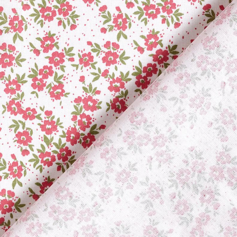 Puuvillapopliini Kukkameri – punainen/valkoinen,  image number 4