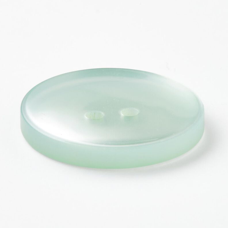 2-reikäinen kiiltävä nappi [Ø 25 mm] – vaalea minttu,  image number 2