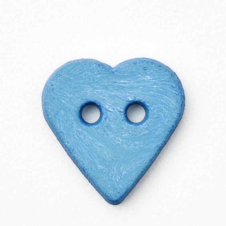 Sydämenmuotoinen nappi [Ø 15 mm] – briljantin sininen,  image number 1