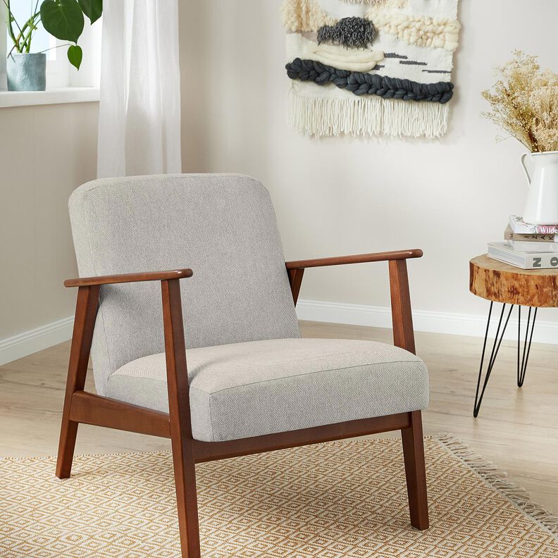 Verhoilukangas Meleerattu pehmeä – vaaleanharmaa,  image number 5