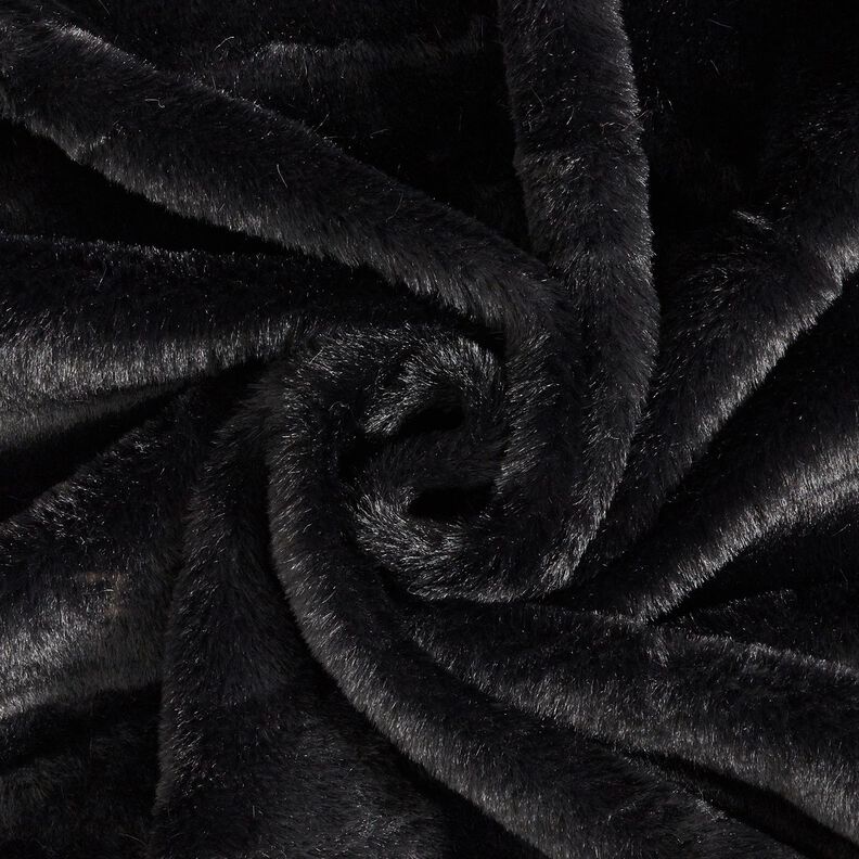 korkealaatuinen yksiv&auml;rinen tekoturkis &ndash; musta,  image number 1