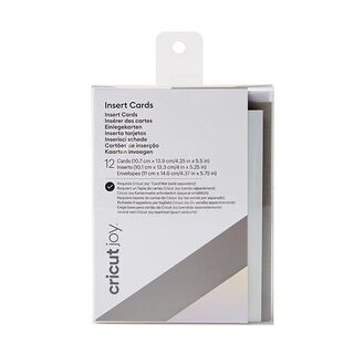 Cricut Joy -sisäkortit Grey Holo [ 12 kpl ] – harmaa/hopea metallinen, 