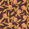 Sisustuskangas Puolipanama Värikkäät kukat – munakoiso/vaaleanoranssi,  thumbnail number 1