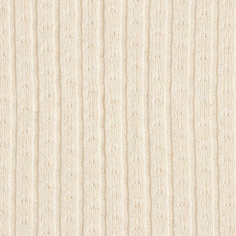 Neulekangas Ajour ylellisen kimaltelevilla raidoilla – kerma,  image number 1