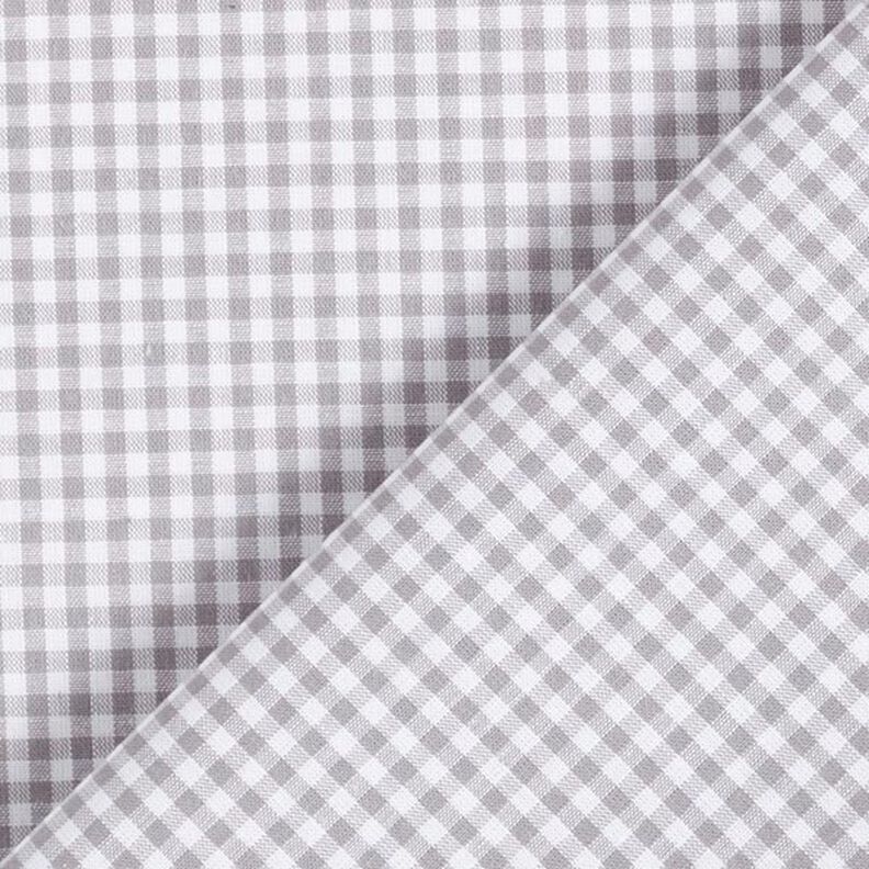 Puuvillapopliini Pieni vichy-ruutu, lankavärjätty – harmaa/valkoinen,  image number 6
