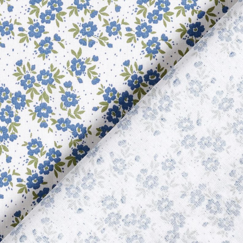 Puuvillapopliini Kukkameri – farkunsininen/valkoinen,  image number 4