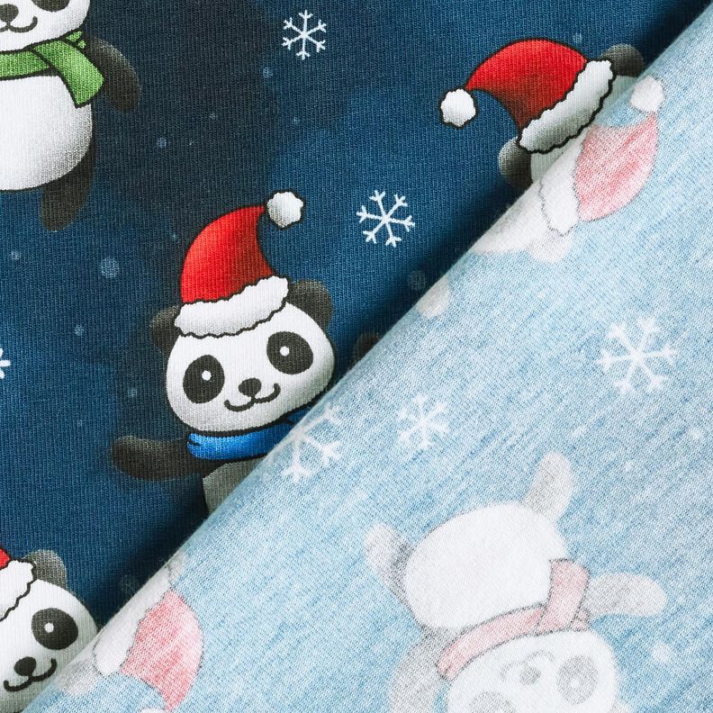 Puuvillajersey Pandan joulutunnelma | Glitzerpüppi – yönsininen/chili,  image number 4