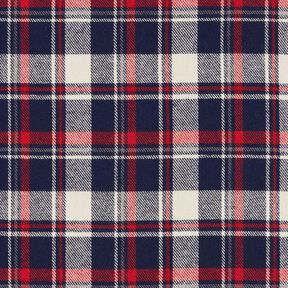 Puuvillaflanelli Ruutu – sinimusta/karmiininpunainen, 