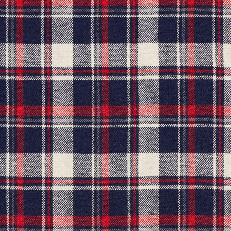 Puuvillaflanelli Ruutu &ndash; sinimusta/karmiininpunainen,  image number 1