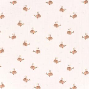 Musliini-/kaksikerroksinen kangas Raidallinen valas Digitaalipainatus – norsunluu, 