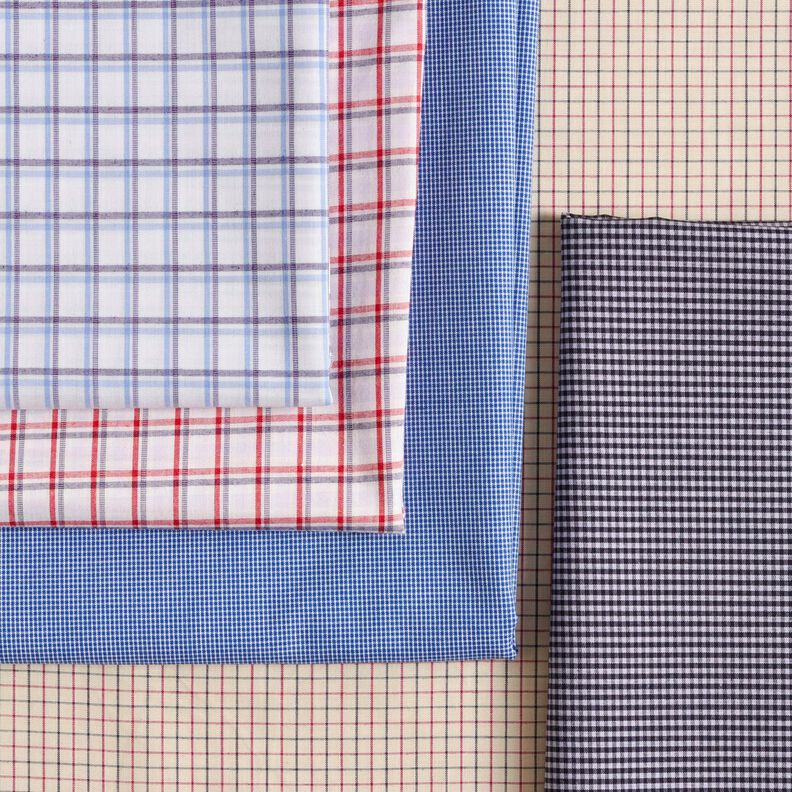 Paitakangas Miniruutu &ndash; valkoinen/farkunsininen,  image number 5