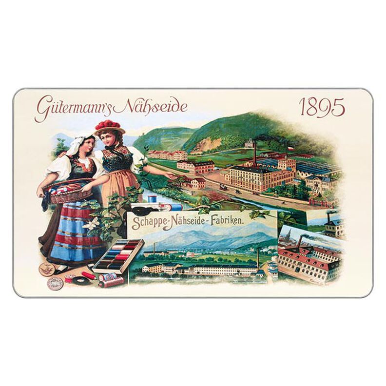 Nostalgialaatikko 1895 Ompelulankasetti Yleislanka [ 100m | 48 kpl | 22 x 19 x 2 cm ] | Gütermann,  image number 2
