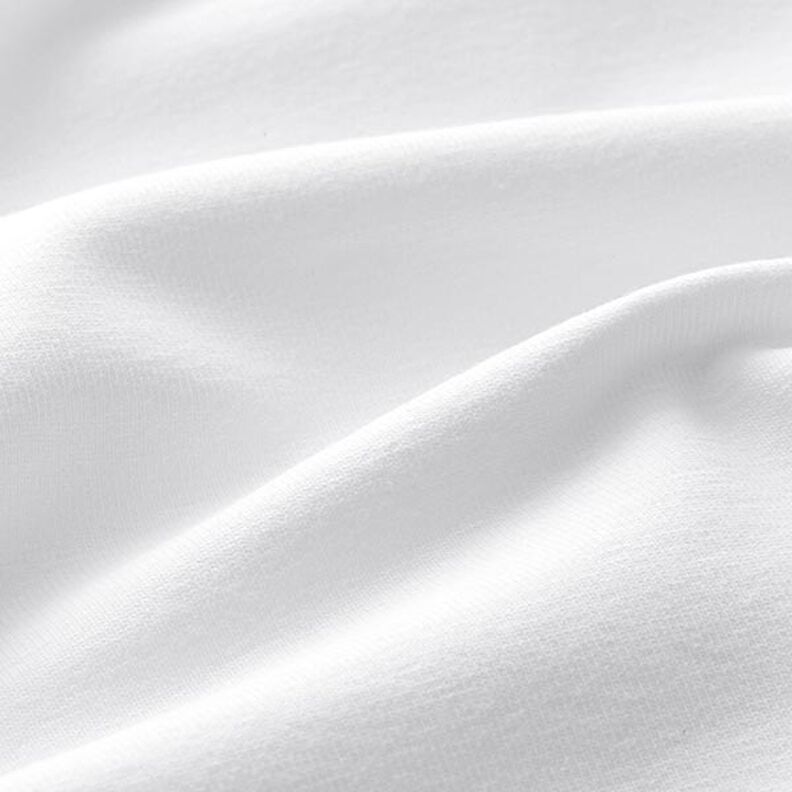 Puuvillajersey Medium Yksivärinen – valkoinen,  image number 4