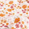 Musliini-/kaksikerroksinen kangas Kukkaketo – norsunluu/persikanoranssi,  thumbnail number 2