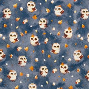 Alpenfleece Syksy Pöllö Digitaalipainatus – teräksen sininen, 