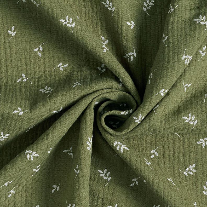 Musliini-/kaksikerroksinen kangas Oksa – pinja/valkoinen,  image number 3