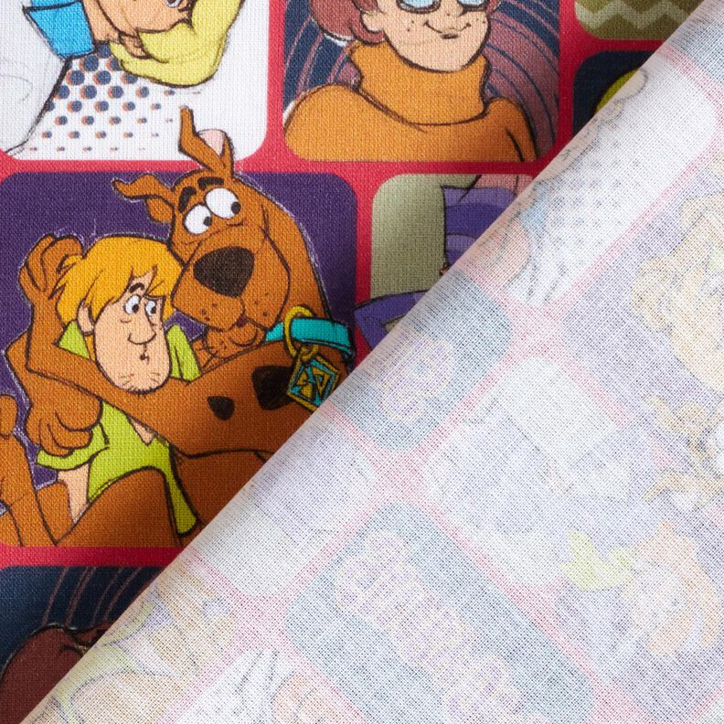Puuvillapopliini Scooby Doo sarjakuvana Lisenssikangas – punainen/värisekoitus,  image number 4