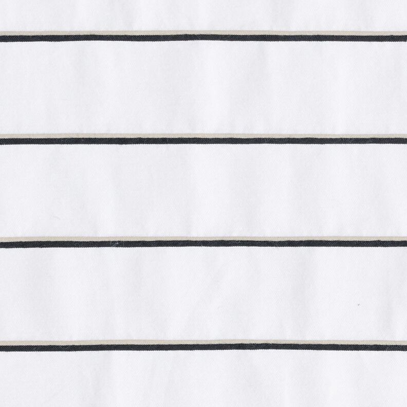 Puuvillasekoite Leveät raidat – valkoinen/musta,  image number 1