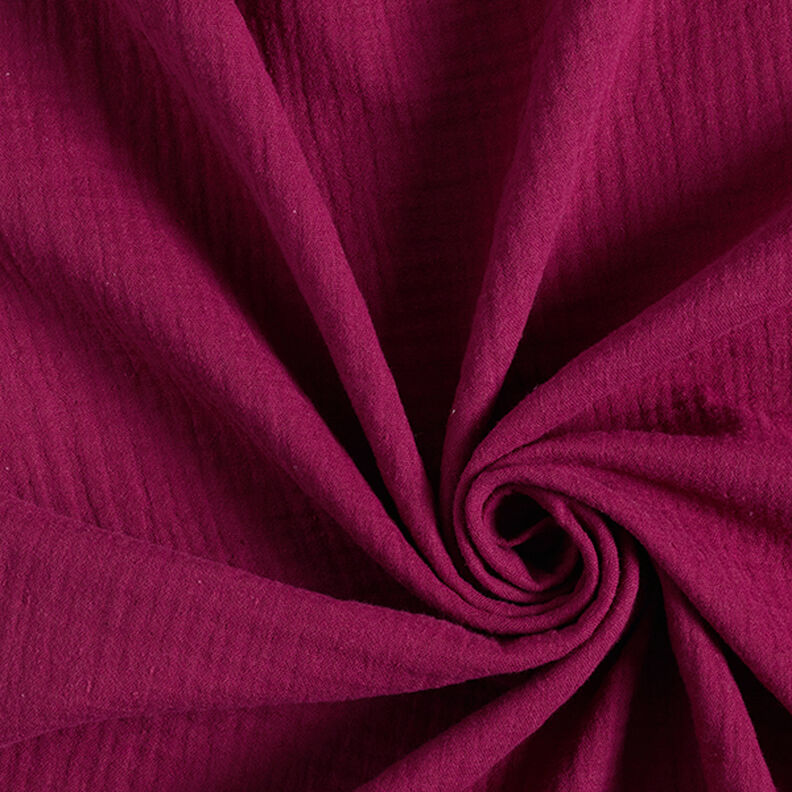 Musliini-/kaksikerroksinen kangas – bordeauxin punainen,  image number 1