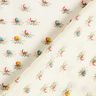 Kiiltävä puuvillakangas Kukkaset – villanvalkoinen,  thumbnail number 4