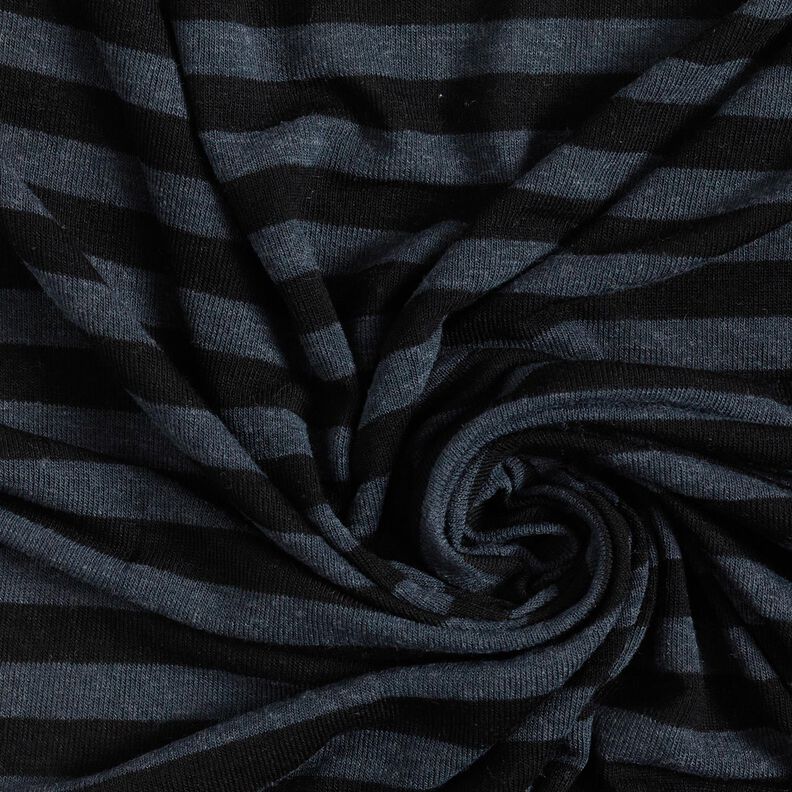 Jersey Viskoosi-silkkisekoite Raidat – tummanharmaa/musta,  image number 3