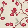 Sisustuskangas Gobeliini Ruusunmarjat – vaalea beige/punainen,  thumbnail number 9