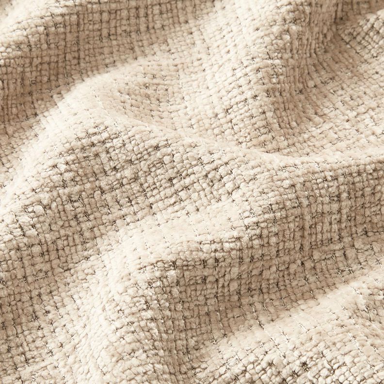 Verhoilukangas Chenille Yksivärinen – vaalea ruskeanharmaa,  image number 2