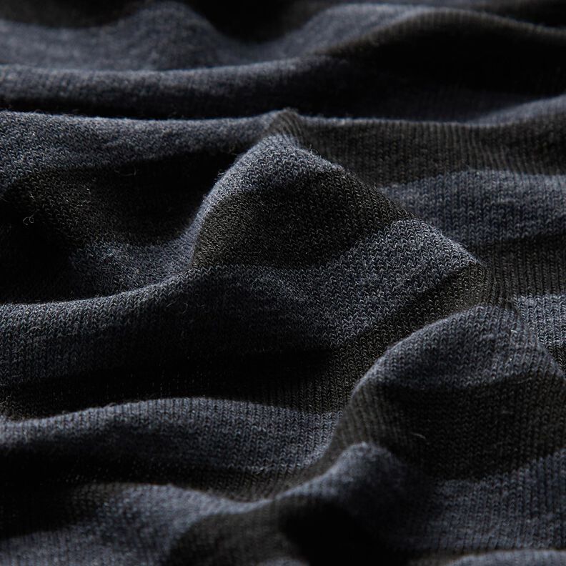 Jersey Viskoosi-silkkisekoite Raidat – tummanharmaa/musta,  image number 2