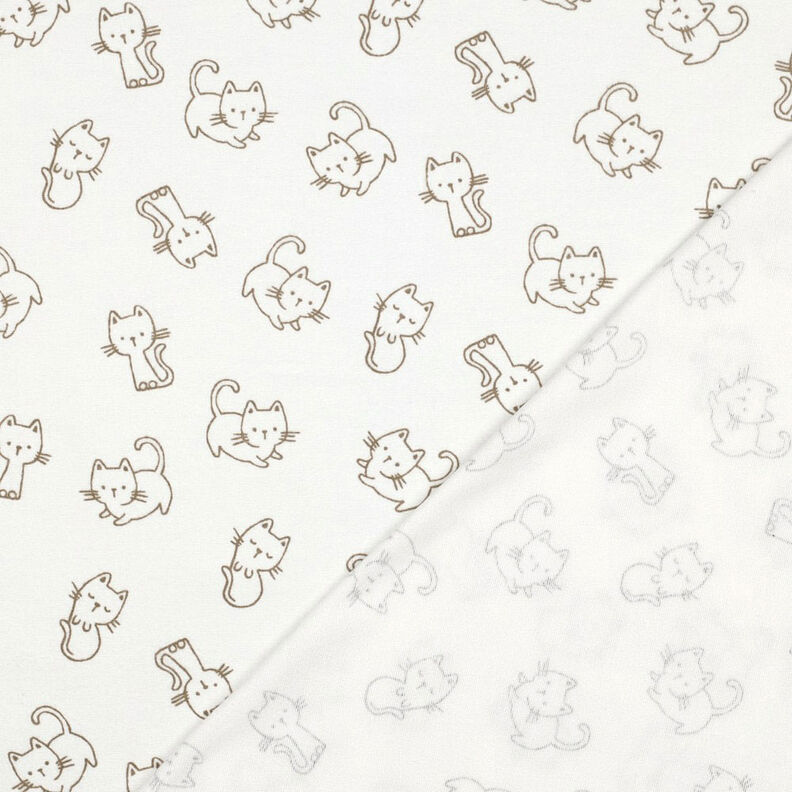 Puuvillaflanelli Kissat | by Poppy – norsunluu/dyyni,  image number 4