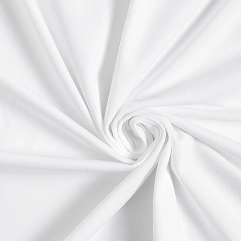 Puuvillajersey Medium Yksivärinen – valkoinen,  image number 1