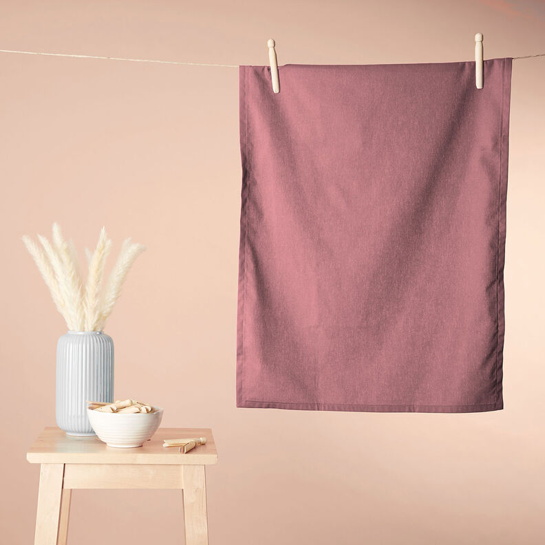 Puuvillakangas Kretonki Yksivärinen – tumma vanharoosa,  image number 8