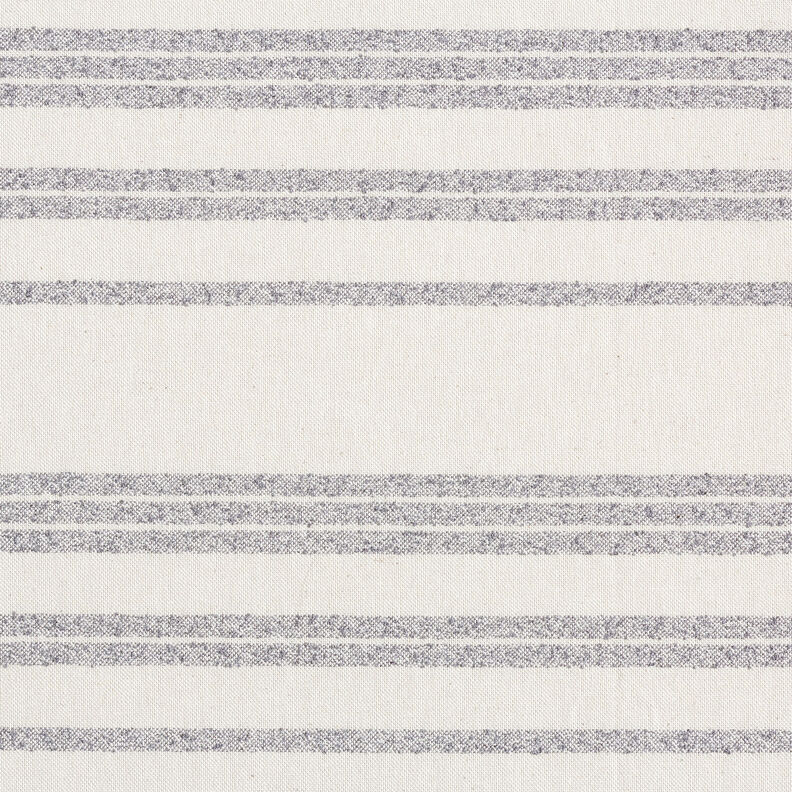 Sisustuskangas Puolipanama Kudotut raidat &ndash; ter&auml;ksen sininen/luonnonv&auml;rinen,  image number 1