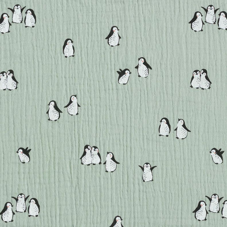 Musliini-/kaksikerroksinen kangas iloiset pingviinit &ndash; kaisla,  image number 1