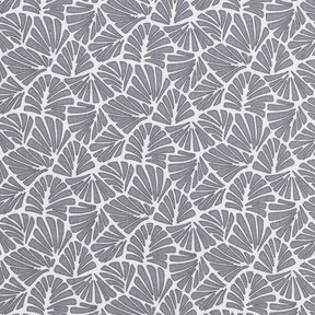 Pinnoitettu puuvilla Abstraktit minilehdet – harmaa/valkoinen, 