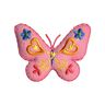 Kangasmerkki Perhonen [ 4,5 x 5,5 cm ] – roosa/keltainen,  thumbnail number 1