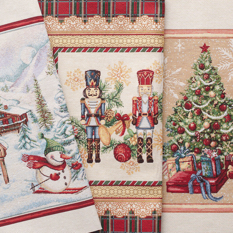 Koristepaneeli Gobeliini Lumiukko – karmiininpunainen/vaalea beige,  image number 5