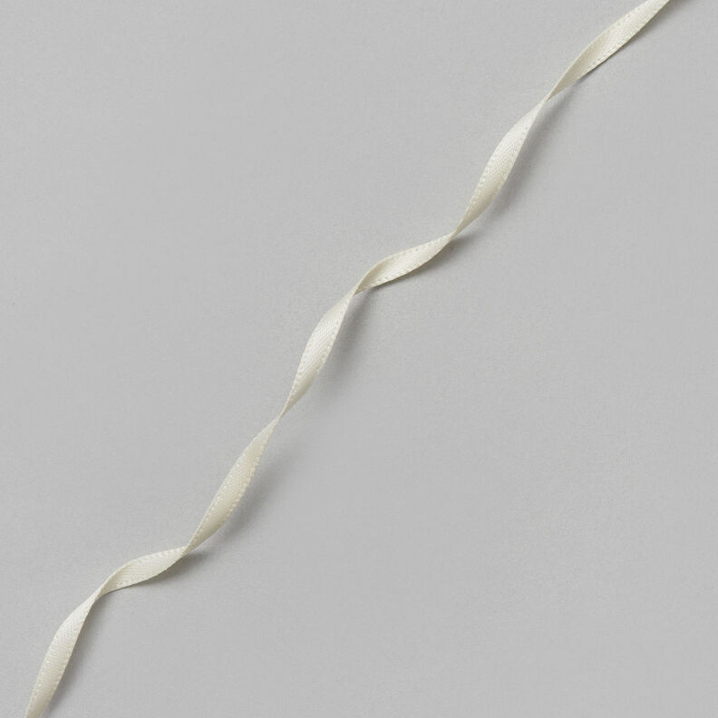Satiininauha [3 mm] – villanvalkoinen,  image number 2