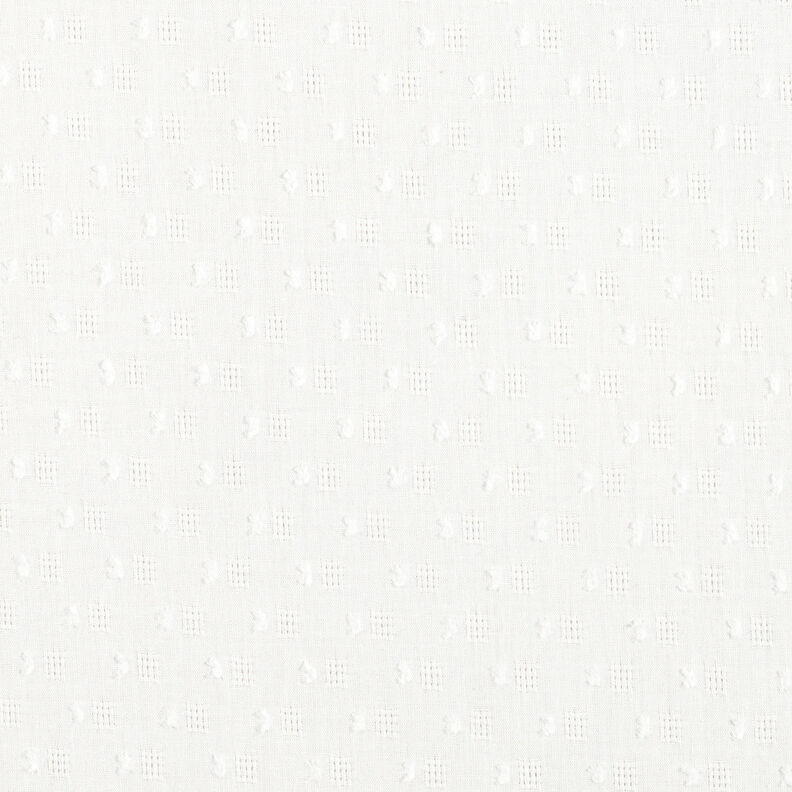 Puuvilla Ajour Dobby – valkoinen,  image number 1
