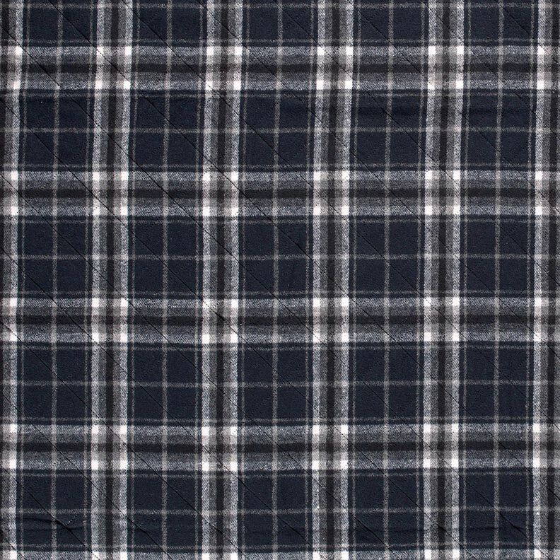 Tikkikangas ruudullinen &ndash; y&ouml;nsininen/kivenharmaa | Loppupala 90cm,  image number 1